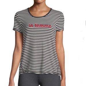 NWT Gottex Black Stripe La Femme Modal Spandex Top